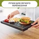 Доска для стейка Полу стейк Teslyar сервировочная для подачи закусок и блюд 25х35 см из дерева дуб (KB0007) - изображение 4