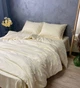 Комплект постільної білизни Soft fall сатин страйп півтораспальний 150 x 215 см 2 х 70 х 70 см кремовий - изображение 2