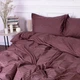 Комплект постільної білизни Soft fall сатин страйп півтораспальний 150 x 215 см 2 х 70 х 70 см коричневий - изображение 4