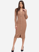 Sukienka sweterkowa damska midi Ax Paris AXS0226 S-M Camel (5063259007140) - obraz 1