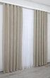 Комплект готовых штор VR-Textil Лен мрамор Pavliani № 1177ш Серо-бежевый 100х270 см 2 шт (31-460) - изображение 4