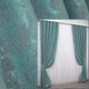 Комплект готовых штор VR-Textil Жаккард Sultan YL № 1292ш Бирюзовый 150х270 см 2 шт (33-0141) - изображение 1