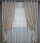 Комплект штор на люверсах VR-Textil Лен мрамор Pavliani № 1177ш 150х250 см 2 шт Серо-бежевый (37-0040) - изображение 2