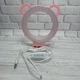 Лампа кільцева RK-23 12W 15см USB Панда Рожева - зображення 3