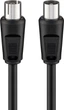 Кабель антенний-подовжувач Goobay RF:Coaxial M/F 7.5m 75 Ohm D=5.0mm 2xShielded 70dB чорний(75.01.1563) - зображення 2