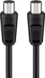 Кабель антенний Goobay RF:Coaxial M/M 5.0m 75 Ohm D=5.0mm 2xShielded 70dB чорний(75.06.8150) - зображення 2