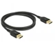 Кабель монітора-сигнальний Delock DisplayPort M/M 1.0m v1.4 8K@60Hz 19pin D=4.5mm Sert. чорний(70.08.5658) - зображення 1