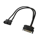 Кабель живлення внутрішній Lucom SATA 15p-FanPower 3p M/M x2 (2x12V) 0.30m Sleeve(62.09.8298) - изображение 1