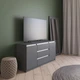Комод з 3 шухлядами та 2 дверцями R 15 VAYS Білий 140х40х75 см - зображення 8