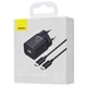 Зарядное Устройство Baseus Super Silicone PD Charger 25W (1Type-C) + Кабель Type-C-Type-C (1m) black - изображение 2