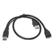 Кабель пристроїв Lucom USB3.0 Ax2-microB M/M (DualPower) 0.5m 3xShielded AWG28 Y-form чорний(62.09.8407) - изображение 2