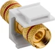 Перехідник аудіо Goobay Banana-конектор Keystone/F Speaker Audio Gold червоний(75.07.9484) - изображение 2