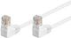 Патч-корд Goobay RJ45 UTP5e 1.0m patch AWG26 2x90° D=4.9mm Gold білий(75.09.6070) - зображення 1
