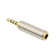 Перехідник аудіо Lucom Jack 2.5mm 4pin-3.5mm 4pin M/F адаптер Gold срібний(62.09.8243) - зображення 1