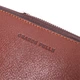 Удобный кошелек-клатч на молнии из натуральной кожи Grande Pelle 11659 коричневый - изображение 3