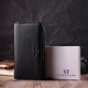 Мужской клатч на два отделения из натуральной кожи ST Leather 22531 черный - изображение 8