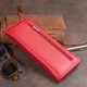 Горизонтальный тонкий кошелек из кожи ST Leather 19330 красный - изображение 7