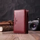 Кожаный женский кошелек в три сложения ST Leather 22489 бордовый - изображение 6