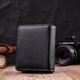 Вертикальный небольшой женский кошелек из натуральной кожи ST Leather 19436 черный - изображение 8