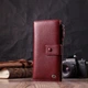 Вертикальный женский кошелек-клатч из натуральной кожи ST Leather 22535 бордовый - изображение 7