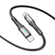Кабель для зарядки и обмена данными USB YOKI YK-LE17 LED Series Type-C to Type-C 60W (3A/20V) 2m Black - изображение 4
