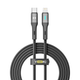 Кабель для зарядки и обмена данными USB YOKI YK-LE17 LED Series Type-C to Lightning 30W (3A/10V) 2m Black - изображение 1
