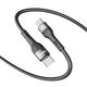 Кабель для зарядки и обмена данными USB YOKI YK-EX11 EXTRA Series Type-C to Type-C 60W (3A/20V) 1.2m Black - изображение 4