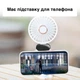 Складной USB мини-вентилятор F56 2в1 ручной / настольный пятискоростной с подставкой для телефона, 19х9х4.7 см, белый "S" (82513568) - изображение 5