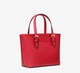 Сумка жіноча Michael Kors Jet Set Travel Extra-Small Saffiano leather Top-zip Tote з довгою ручкою колір виробу червоний фурнітура колір золотистий - зображення 3
