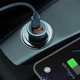 Зарядний пристрій в автомобіль Baseus 40W 1USB/1Type-C/PD/QC/3A із кабелем USB For Type-C 5A 1м Dark Gray (TZCCJD-0G) - зображення 9