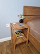 Тумба приліжкова 36х36х50 см з натурального дерева бук покрита олією WoodDecor - зображення 1
