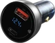 Зарядний пристрій в автомобіль Baseus Particular Digital Display QC+PPS Dual Quick Charger Car Charger 65W USB+Type-C (CCKX-C0A) - зображення 1