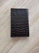 Обкладинка на паспорт із натуральної шкіри крокодила Ekzotic Leather коричнева (cp02) - зображення 2