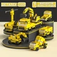 Конструктор Будівельна техніка на 1000 деталей City Builder, ескаватор, кран, трактор, евакуатор, вантажівка, бульдозер, бетономішалка - зображення 1