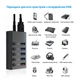 Концентратор Dynamode 5 ports USB3.0 to 4*USB3.0+2.4A Power Adapter 2.5A/12V (DM-UH-P405-G) - зображення 4