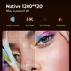 Портативный Смарт Проектор HY300 Android HD 130" 1.2-4м 2/8GB WiFi USB, HDMI, AUX 1280х720P 4K 30 fps Белый - изображение 10