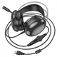 Ігрові навушники з мікрофоном Hocо W109 Plus (2 метри, RGB, об'ємний звук 7.1, USB, дротові, з оголов'ям) - Чорний - зображення 2
