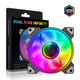 Кулер для корпуса GameMax Dual Ring Infinity BK RGB-подсветка 120мм - изображение 6