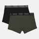 Набор трусов боксеров мужских хлопковых Puma Men Everyday Trunk 93832119 S 2 шт Хаки/Черный (8720245811392) - изображение 5