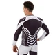 Мужской спортивный комплект рашгард + тайтсы Domino 210-18 размер XL (175-180см) Black-White - изображение 7