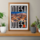 Плакат-постер на стену с патриотическим принтом "Карта города Одесса Украина. Map of Odesa Ukraine" ПЛ000863(A4) - изображение 1
