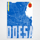Плакат-постер на стену с патриотическим принтом "Карта города Одесса Украина. Map of Odesa Ukraine" ПЛ000861(A4) - изображение 2