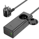 Удлинитель сетевой Hoco NS4 USB/Type-C 65W 3A PD/QC 4000W Черный - изображение 1
