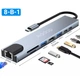Многофункциональный USB хаб ADDAP MH04 , 8-в-1 | Type C + USB HUB to HDMI/HDTV + PD + USB C + SD + TF + RJ45 - изображение 3