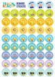 Наліпки оцінки англійською мовою "Емодзі Emoji" А5, TEACH&REACH - изображение 1
