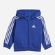 Komplet sportowy chłopięcy (bluza + spodnie) adidas I 3S Fz Fl Jog IB4763 92 Niebieski/Szary (4066762269150) - obraz 2