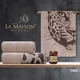 Подарочный набор полотенец La Maison, 3 шт. со свечой Tigle Kahve - изображение 1