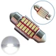 Лампа в автомобіль LED C5W C10W 31мм, 10 SMD 4014, з обманкою Canbus, білий - зображення 2