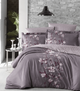 Комплект постільної білизни Satin Cotton First Choice - First Choice - S-476 EVAN LİLAC - Полуторний - Коричневий - зображення 1
