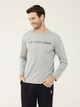 Пижамный лонгслив мужской больших размеров хлопковый U.S. Polo Assn 18467 2XL Серый (8680557329827) - изображение 1